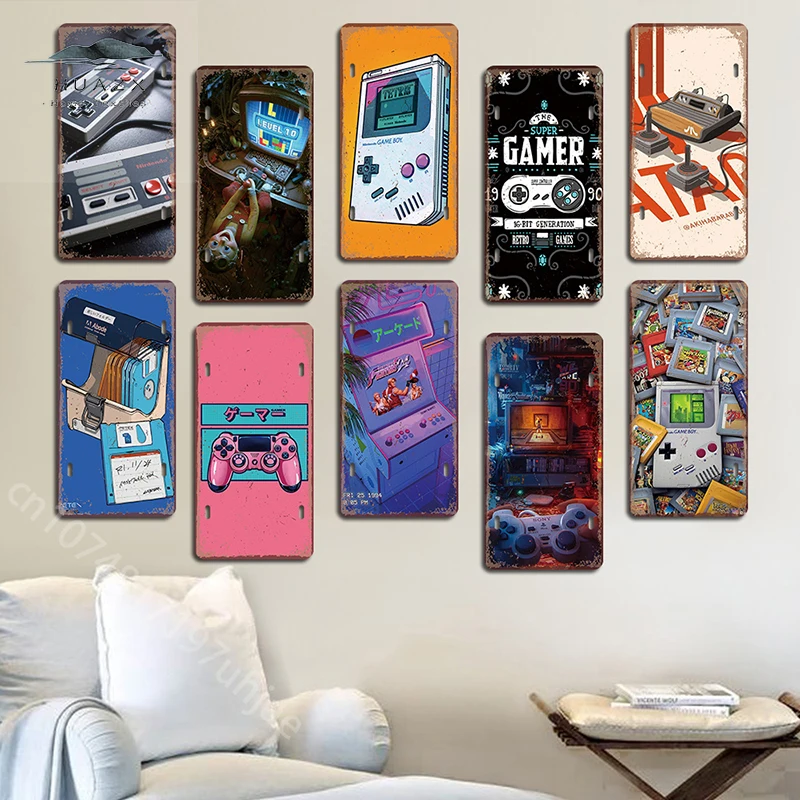 Vintage Gaming Metal Sign Retr - Retro Gaming Tv ulasan dan harga