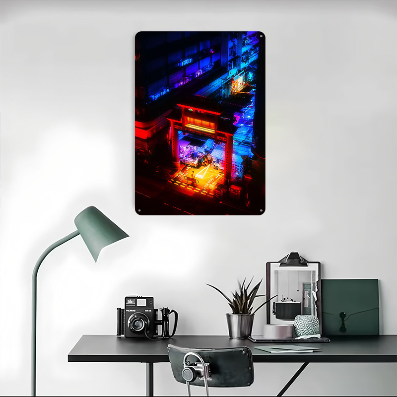 Hong Kong Blue Market Poster C - Retro Gaming Market ulasan dan harga