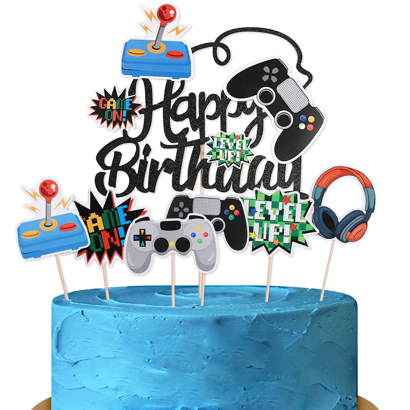 13Pcs Video Retro Game Cake To - Retro Gaming Decor ulasan dan harga