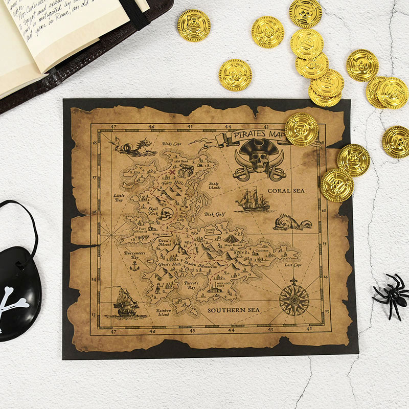 Pirate Adventure Treasure Hunt - Retro Gaming Decor ulasan dan harga