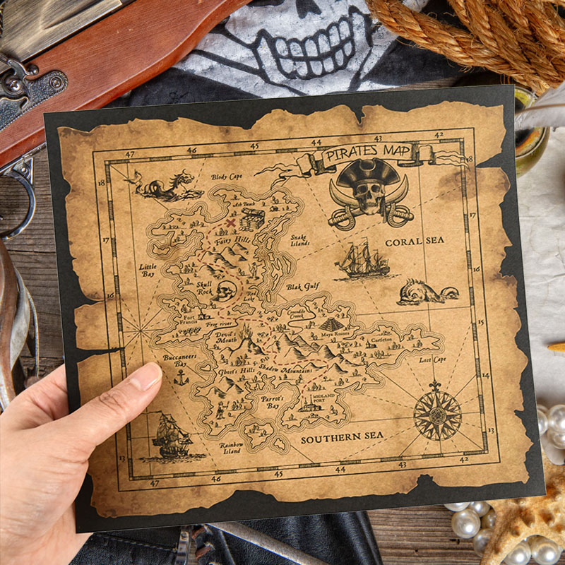Pirate Adventure Treasure Hunt - Retro Gaming Decor ulasan dan harga