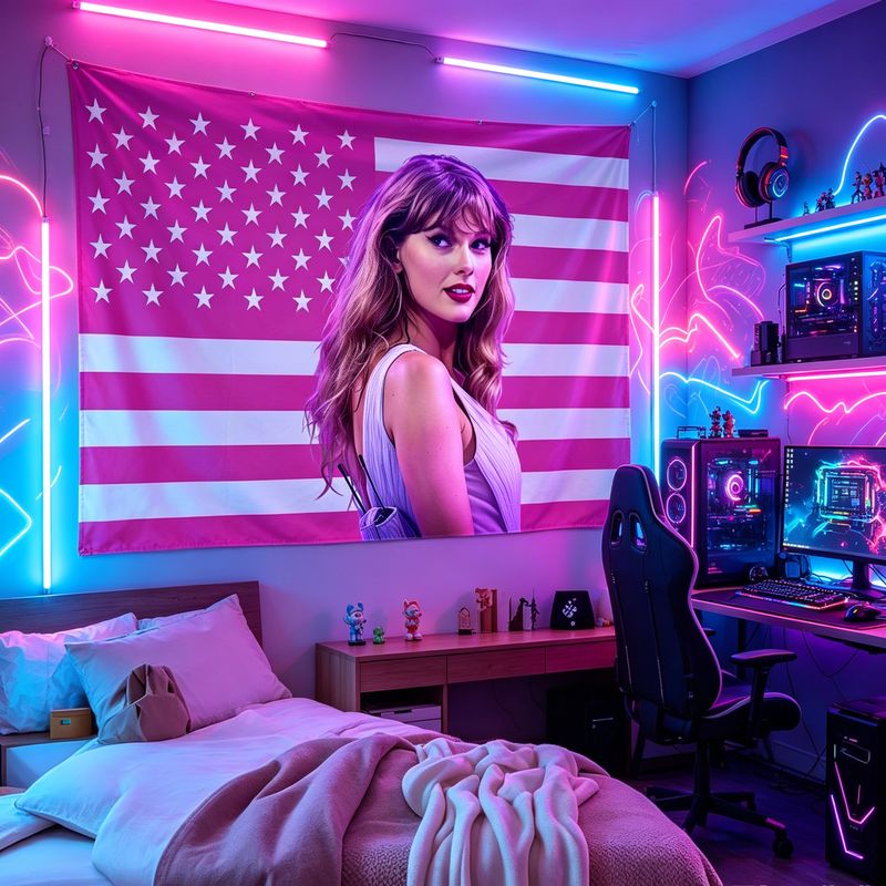 VIKAMA American Flag Female Si - Retro Gaming Decor ulasan dan harga