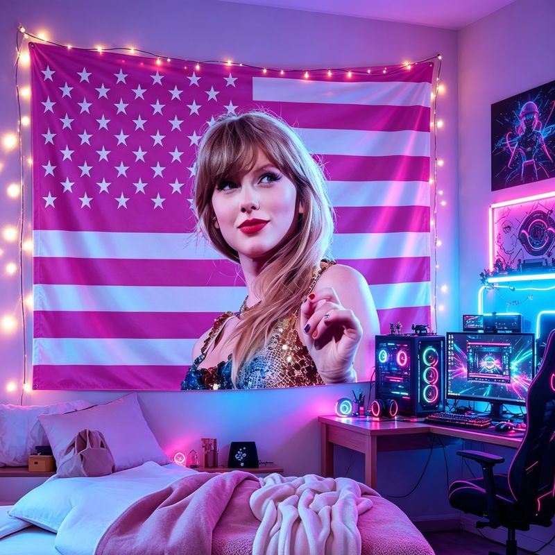 VIKAMA American Flag Female Si - Retro Gaming Decor ulasan dan harga