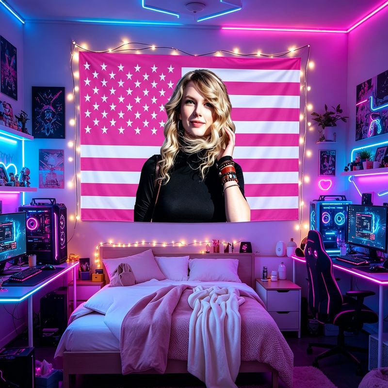 VIKAMA American Flag Female Si - Retro Gaming Decor ulasan dan harga